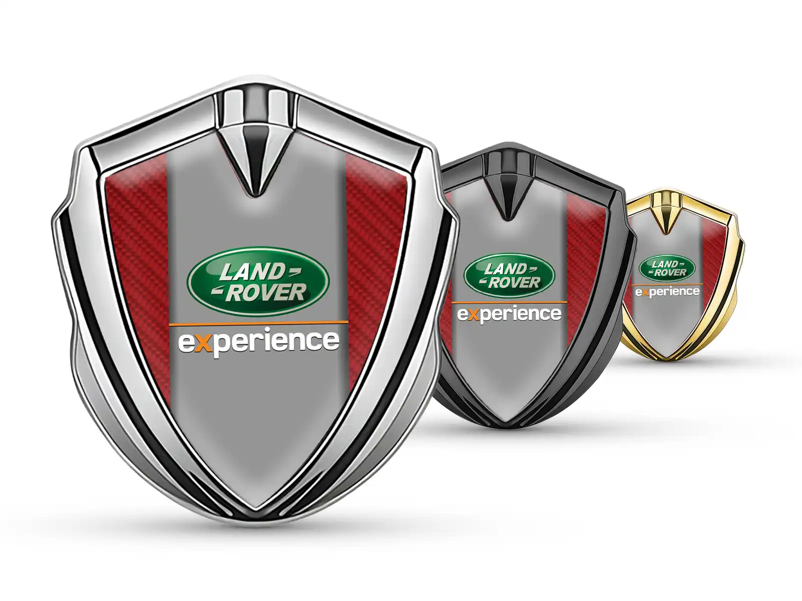 Land Rover Metallico Emblema Badge Disegno Forza Personalizzabile